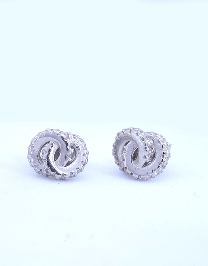 Silver Knot Circle Earring