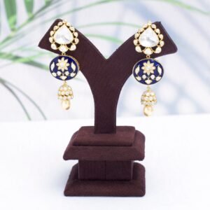 kundan polki silver blue enamel earrings4.jpg