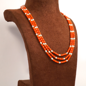 pearl coral 3 line mala necklace1.png