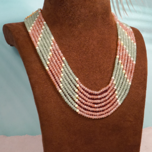 pearl jade 7 line mala necklacepink green2.png