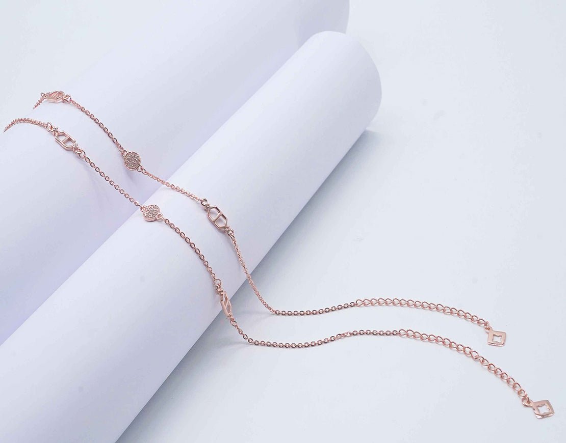 rosegold cz chakra and plain rectangle anklet1 1.jpg rosegold cz chakra and plain rectangle anklet1 1.jpg