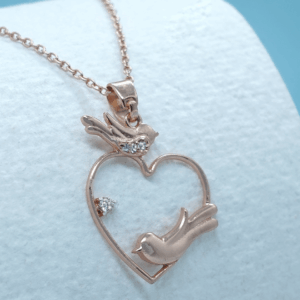 silver 2 birds heart necklace rosegold4.png