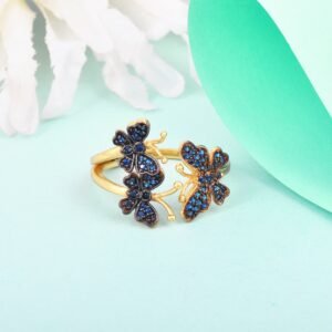 silver adjustable 3 butterfly ring3.jpg