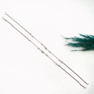 silver antique link chain beads anklet4.jpg
