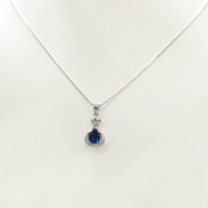 silver pear coloured cz pendantblue2.png