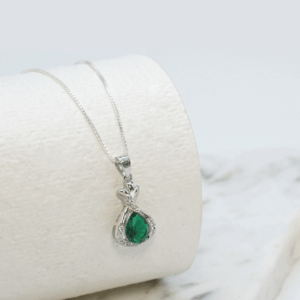 silver pear coloured cz pendantgreen3.png