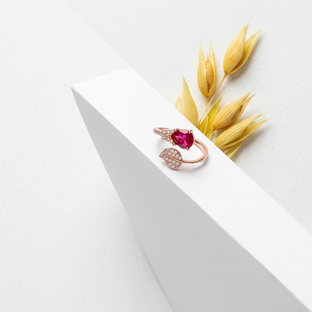 Home rosegold bud ring